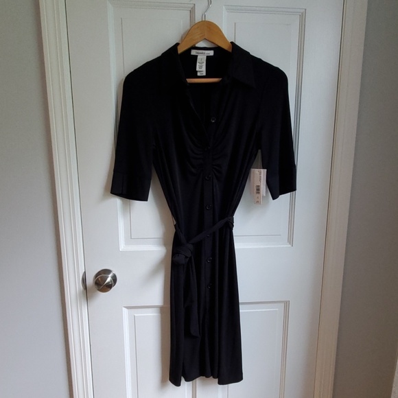 Laundry By Design Black Wrap Dress Size 8 NWT - Picture 1 of 8